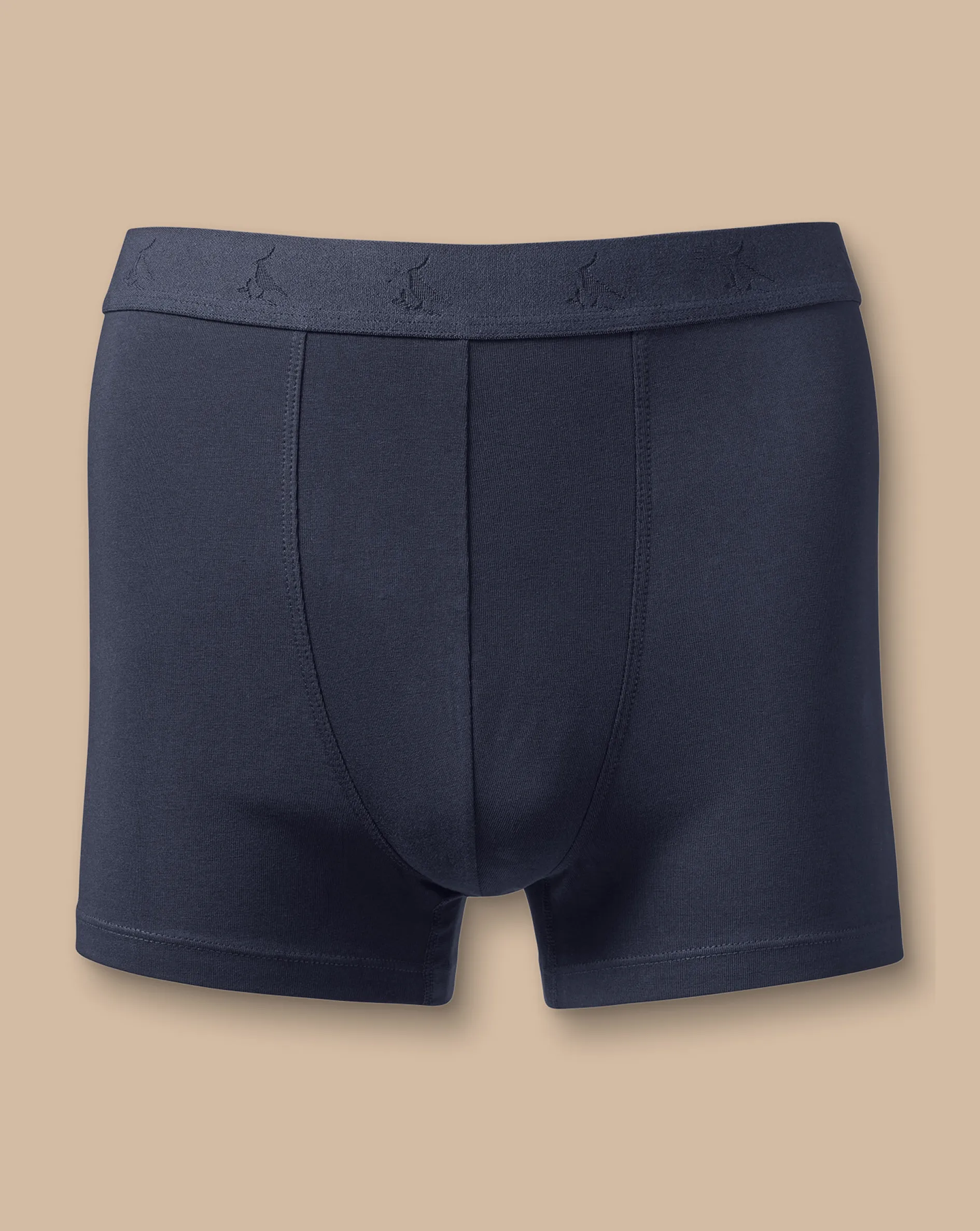 Clearance Charles Tyrwhitt 3 Pack Cotton Stretch Jersey Trunks - French Blue Navy