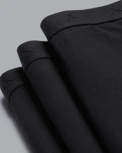 Outlet Charles Tyrwhitt 3 Pack Cotton Stretch Jersey Trunks - Black