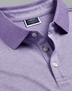 Cheap Charles Tyrwhitt Birdseye Pique Polo - Mauve Purple