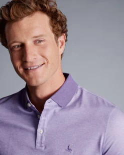 Cheap Charles Tyrwhitt Birdseye Pique Polo - Mauve Purple
