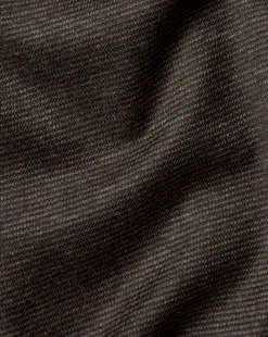 Cheap Charles Tyrwhitt Birdseye Stripe Jacquard Polo - Brown Chocolate