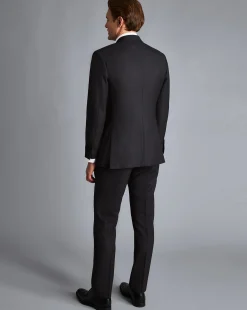 Cheap Charles Tyrwhitt Birdseye Travel Suit Jacket - Grey Charcoal