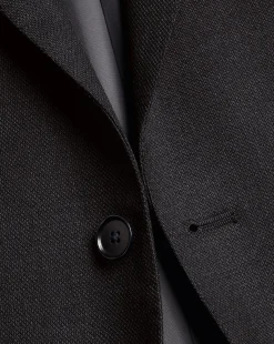 Cheap Charles Tyrwhitt Birdseye Travel Suit Jacket - Grey Charcoal