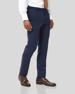Online Charles Tyrwhitt Birdseye Travel Suit Pants - Ink Blue