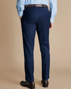 Cheap Charles Tyrwhitt Birdseye Ultimate Performance Suit Pants - Blue Indigo