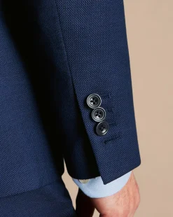 Cheap Charles Tyrwhitt Birdseye Ultimate Performance Suit Jacket - Indigo Blue