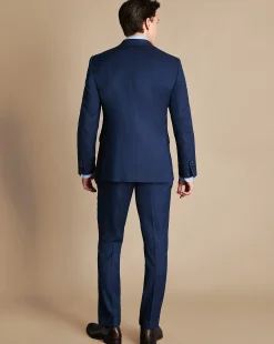 Cheap Charles Tyrwhitt Birdseye Ultimate Performance Suit Jacket - Indigo Blue