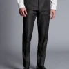 Sale Charles Tyrwhitt British Luxury Stripe Suit Pants - Charcoal Grey