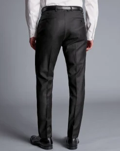Sale Charles Tyrwhitt British Luxury Stripe Suit Pants - Charcoal Grey