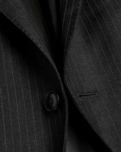 Cheap Charles Tyrwhitt British Luxury Stripe Suit Jacket - Gray Charcoal