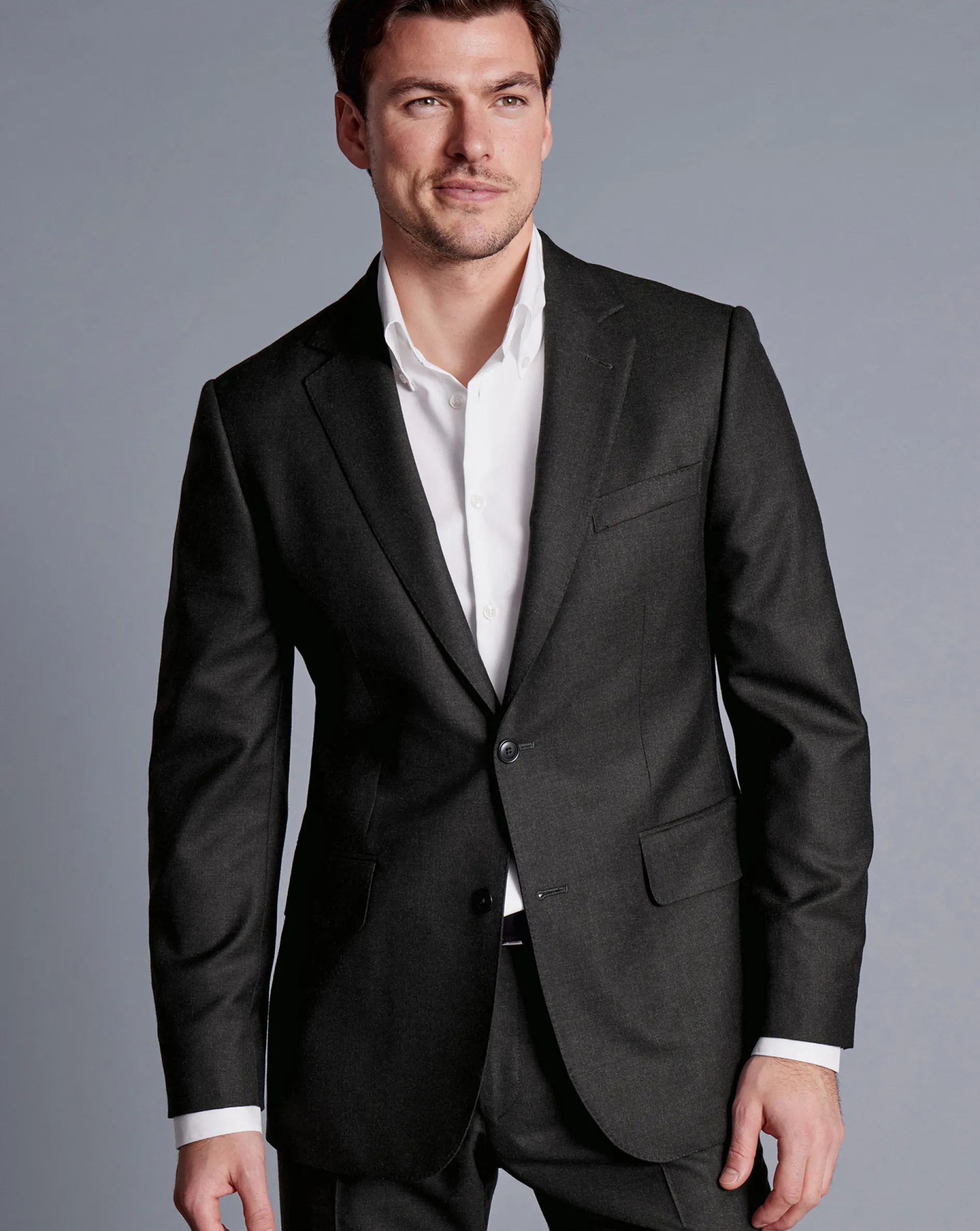 Store Charles Tyrwhitt British Luxury Suit Jacket - Gray Charcoal