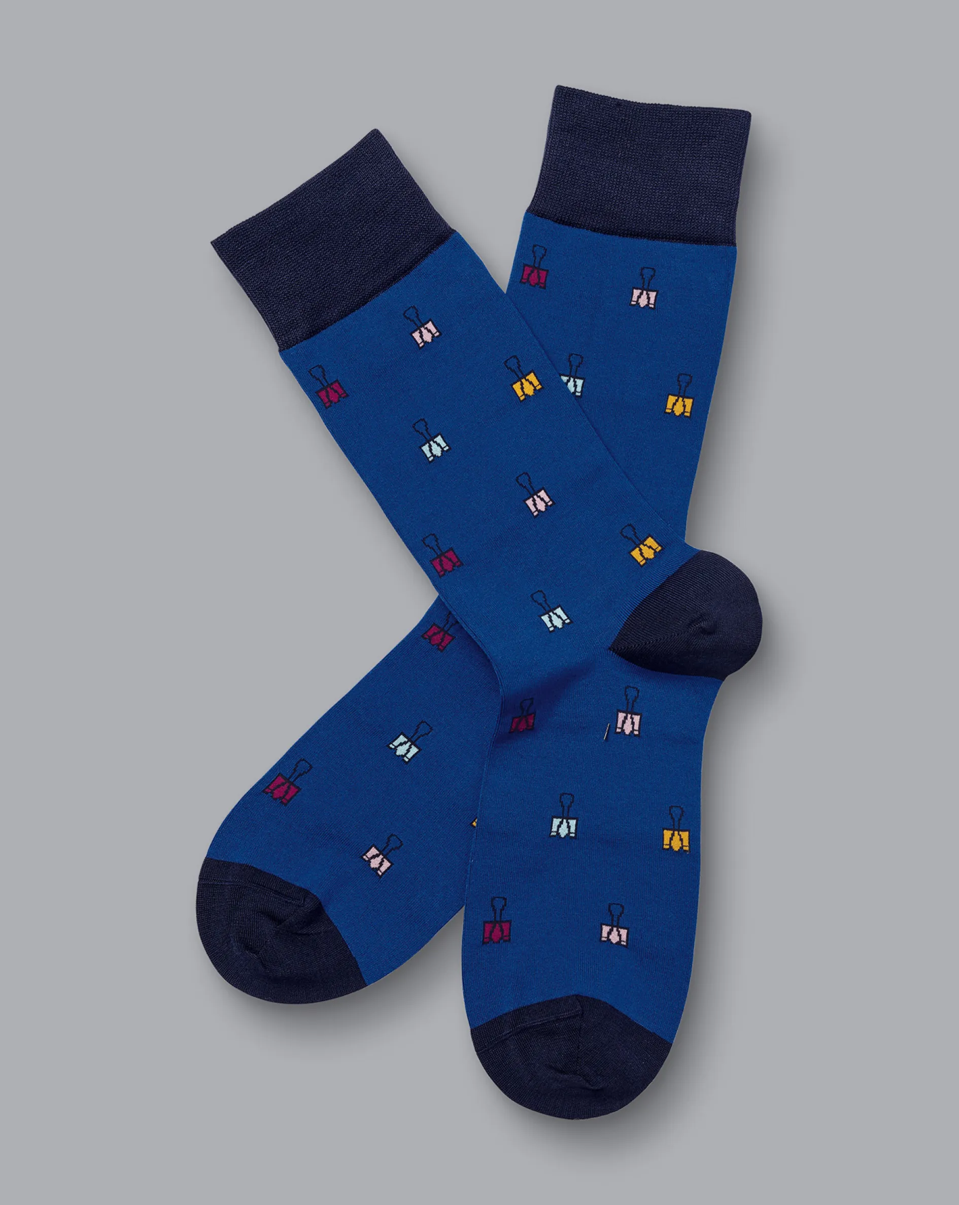 Hot Charles Tyrwhitt Bulldog Clip Motif Socks - Cobalt Blue