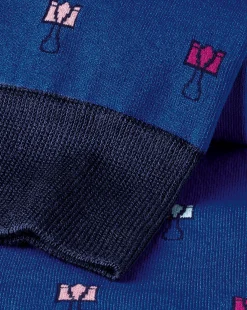 Hot Charles Tyrwhitt Bulldog Clip Motif Socks - Cobalt Blue