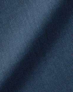 Outlet Charles Tyrwhitt Button-Down Collar Brushed Cotton Twill Shirt - Petrol Blue