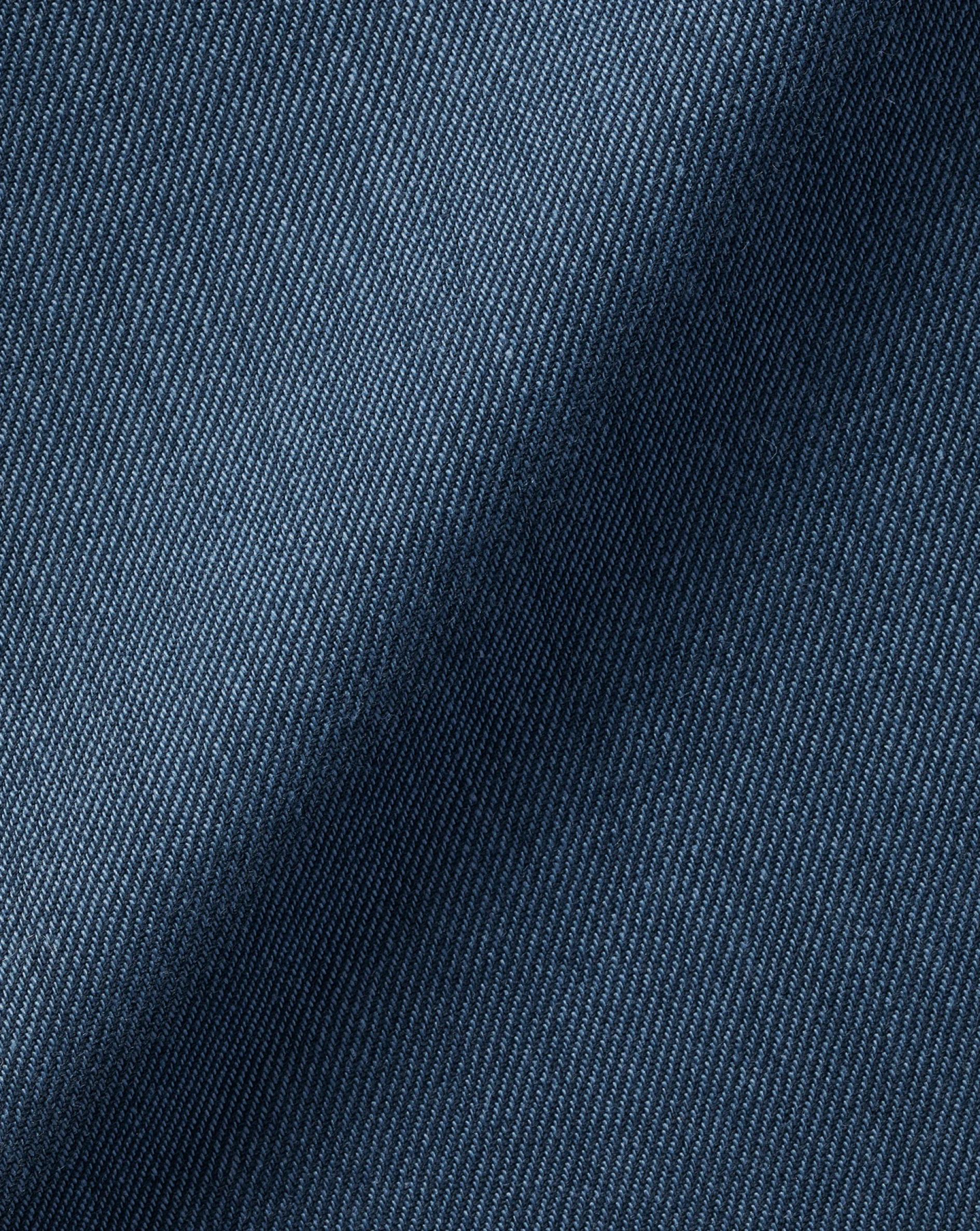Outlet Charles Tyrwhitt Button-Down Collar Brushed Cotton Twill Shirt - Petrol Blue