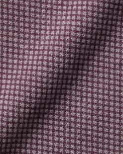 Sale Charles Tyrwhitt Button-Down Collar Dobby Flannel Shirt - Blackberry Purple
