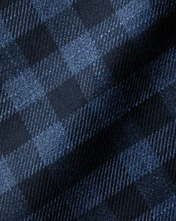 Hot Charles Tyrwhitt Button-Down Collar Non-Iron Twill Gingham Shirt - Blue Indigo