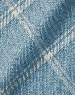 Hot Charles Tyrwhitt Button-Down Collar Non-Iron Twill Windowpane Check Shirt - Mid Blue