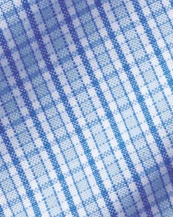 Clearance Charles Tyrwhitt Button-Down Collar Non-Iron Check Oxford Shirt - Cornflower Blue
