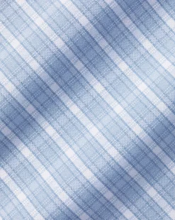 Store Charles Tyrwhitt Button-Down Collar Non-Iron Windowpane Check Shirt - Blue Sky