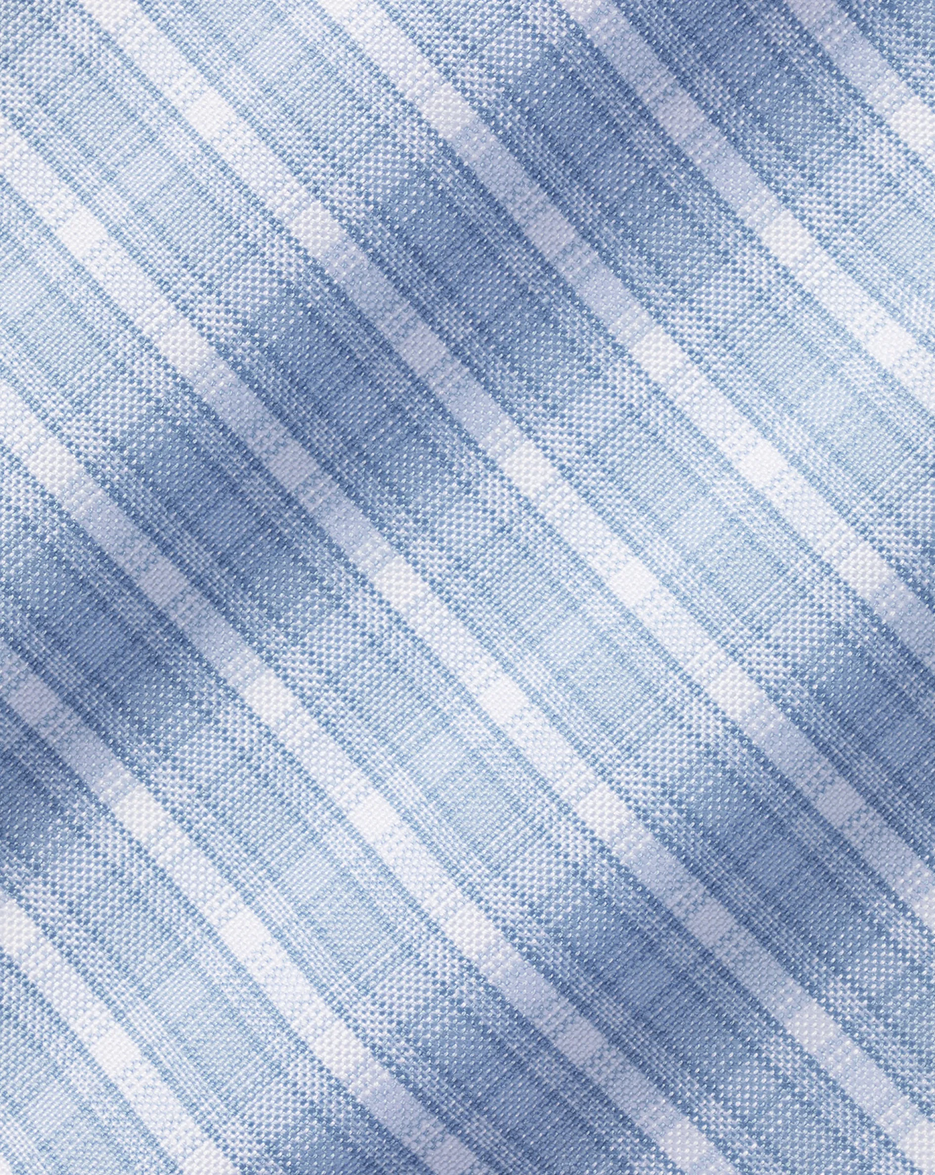 Store Charles Tyrwhitt Button-Down Collar Non-Iron Windowpane Check Shirt - Blue Sky