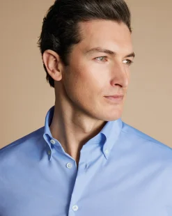 Hot Charles Tyrwhitt Button-Down Collar Non-Iron Shirt - Blue Sky