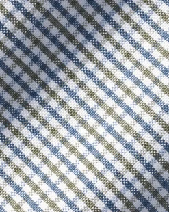 Outlet Charles Tyrwhitt Button-Down Collar Non-Iron Gingham Check Shirt - Green Olive