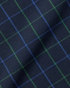 Fashion Charles Tyrwhitt Button-Down Collar Non-Iron Stretch Poplin Check Shirt - Dark Navy