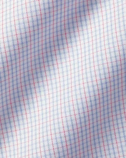 Outlet Charles Tyrwhitt Button-Down Collar Non-Iron Check Shirt - Bright Pink