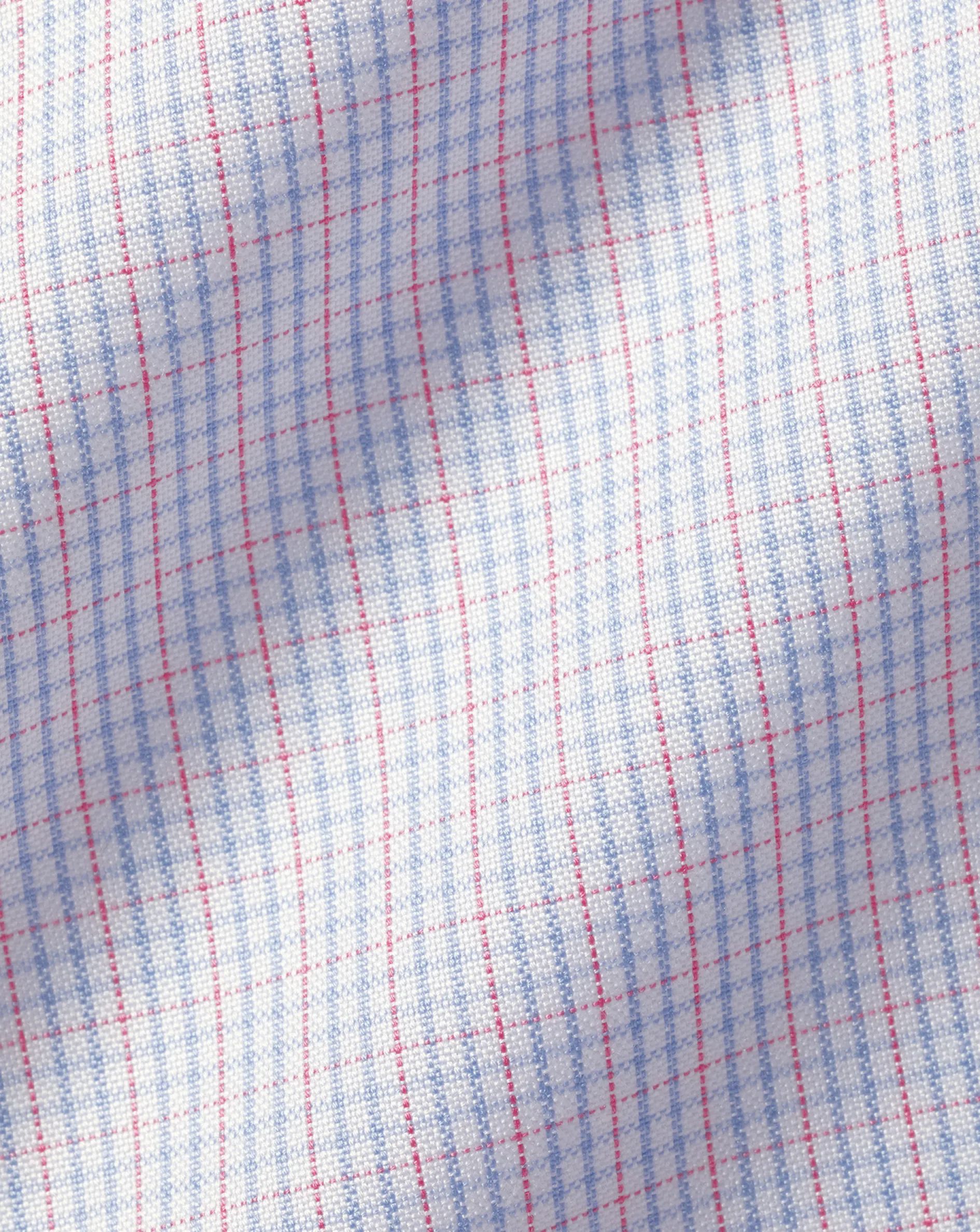 Outlet Charles Tyrwhitt Button-Down Collar Non-Iron Check Shirt - Bright Pink