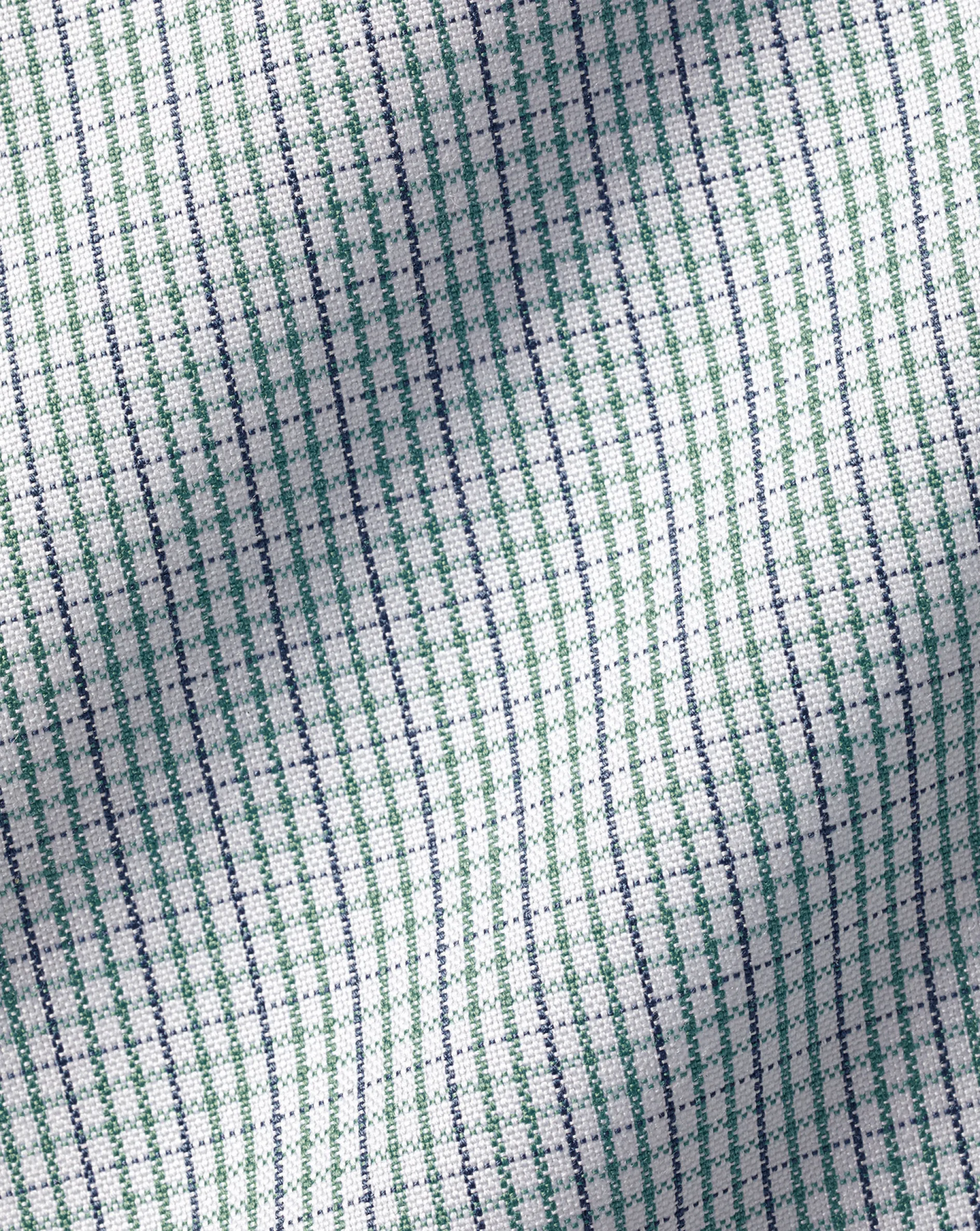 Fashion Charles Tyrwhitt Button-Down Collar Non-Iron Check Shirt - Pale Teal Green