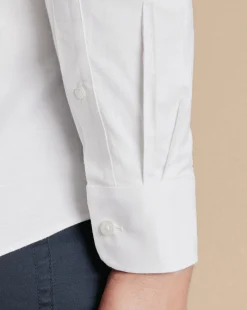 Outlet Charles Tyrwhitt Button-Down Collar Non-Iron Stretch Oxford Shirt - White