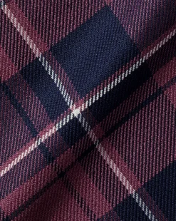 Store Charles Tyrwhitt Button-Down Collar Non-Iron Twill Windowpane Check Shirt - Blackberry Purple