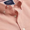 Fashion Charles Tyrwhitt Button-Down Collar Non-Iron Stretch Fine Stripe Shirt - Orange