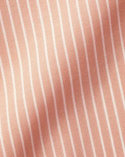 Fashion Charles Tyrwhitt Button-Down Collar Non-Iron Stretch Fine Stripe Shirt - Orange