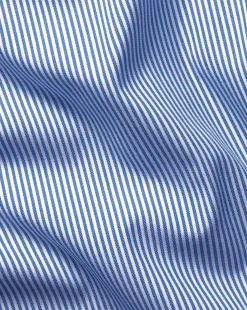 Discount Charles Tyrwhitt Button-Down Collar Non-Iron Stripe Shirt - Cobalt Blue