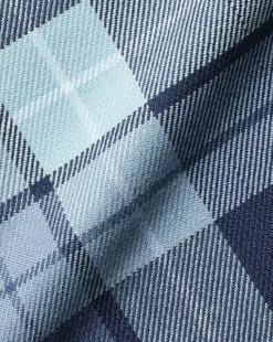 Cheap Charles Tyrwhitt Button-Down Collar Non-Iron Twill Large Check Shirt - Denim Blue