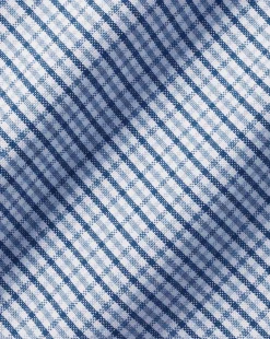 Cheap Charles Tyrwhitt Button-Down Collar Non-Iron Gingham Check Shirt - Blue Royal