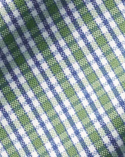 Clearance Charles Tyrwhitt Button-Down Collar Non-Iron Check Oxford Shirt - Green