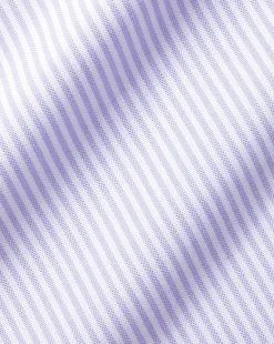 Outlet Charles Tyrwhitt Button-Down Collar Non-Iron Stripe Oxford Shirt - Purple Lilac