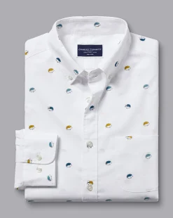 Sale Charles Tyrwhitt Button-Down Collar Non-Iron Hedgehog Print Shirt - Multi Multicoloured