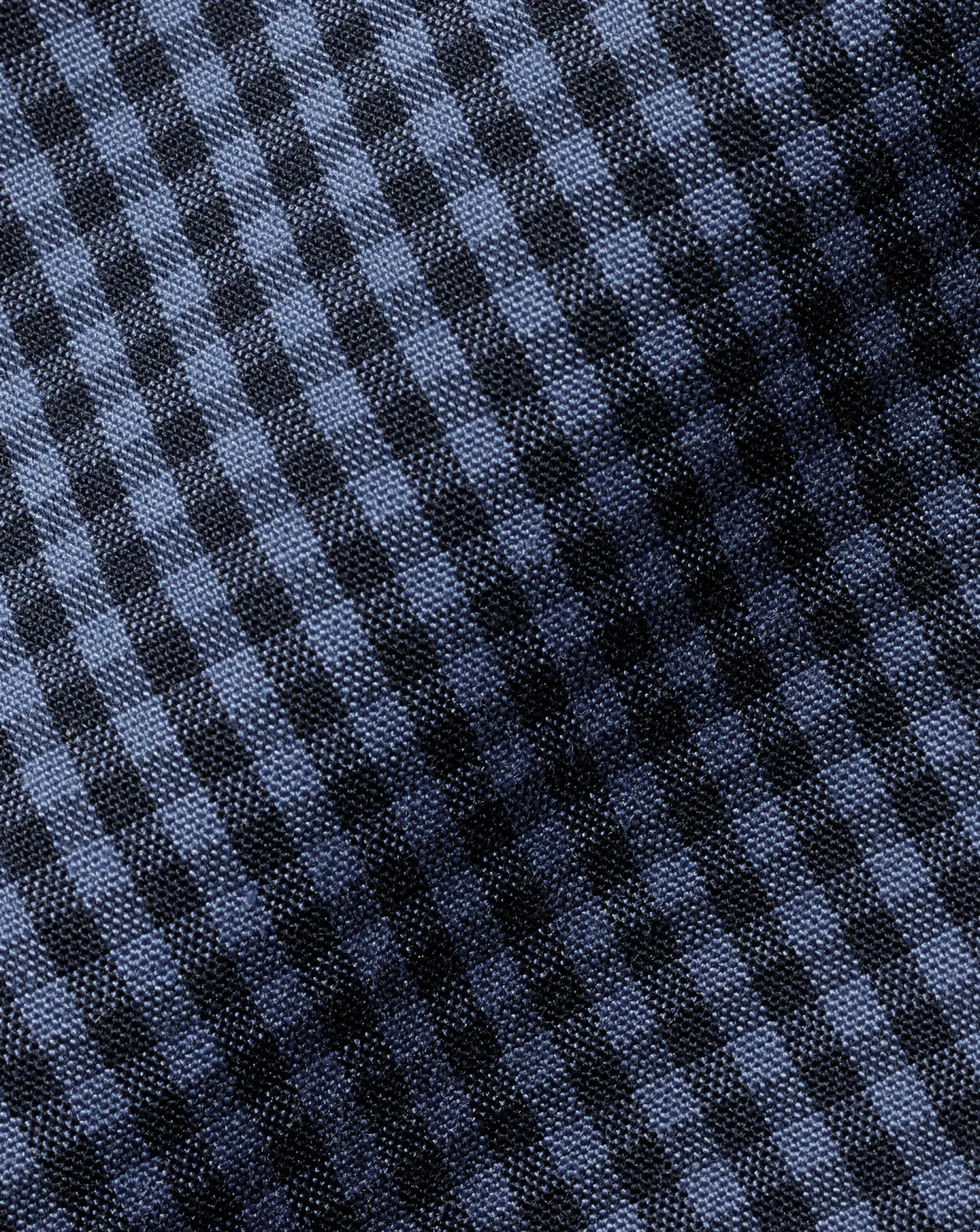 Store Charles Tyrwhitt Button-Down Collar Non-Iron Stretch Poplin Mini Gingham Shirt - Blue Indigo