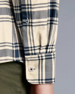 Cheap Charles Tyrwhitt Button-Down Collar Non-Iron Twill Large Check Shirt - Cream