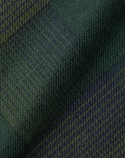 Cheap Charles Tyrwhitt Button-Down Collar Non-Iron Twill Multi Check Shirt - Sage Green
