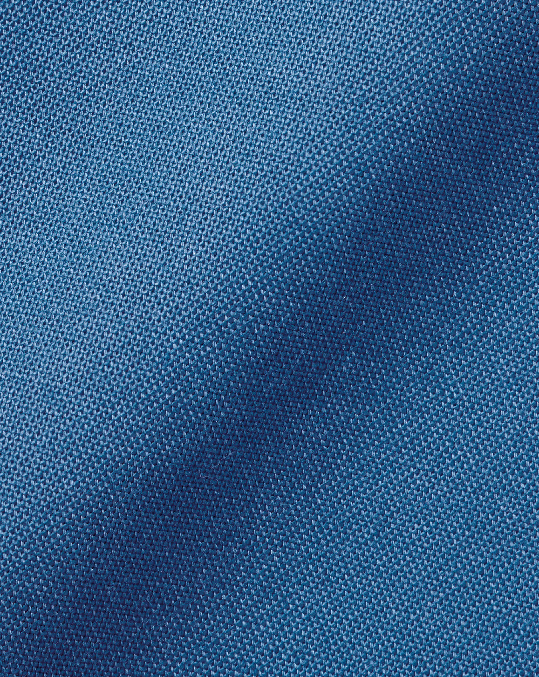 Online Charles Tyrwhitt Button-Down Collar Washed Oxford Short Sleeve Shirt - Ocean Blue