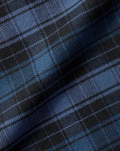 Shop Charles Tyrwhitt Button-Down Collar Washed Oxford Check Shirt - Indigo Blue