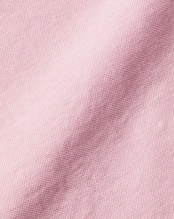 Best Charles Tyrwhitt Button-Down Collar Washed Oxford Plain Shirt - Pink