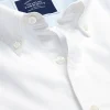 Flash Sale Charles Tyrwhitt Button-Down Collar Washed Oxford Shirt With Pocket - White
