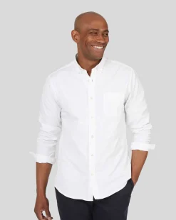 Flash Sale Charles Tyrwhitt Button-Down Collar Washed Oxford Shirt With Pocket - White