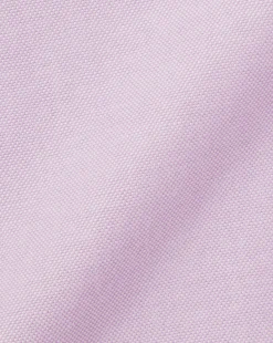 Flash Sale Charles Tyrwhitt Button-Down Collar Washed Oxford Short Sleeve Shirt - Purple Violet